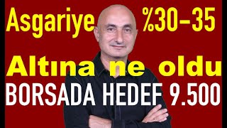 Asgari ücrete zamda yeni formül  Borsada hedef 9500  Altın ve Euro neden düştü [upl. by Hutt]