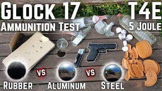 T4E Pistols  Ammo Comparison caliber 43 airgun [upl. by Luhe312]