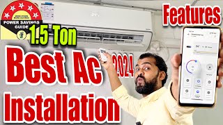 Panasonic 15 Ton 5 Star Inverter Ac Review  Panasonic Ac Installation  Best AC in india 2024 [upl. by Anide]