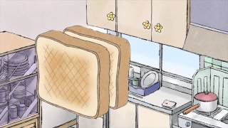 Nichijou  Ep 5  Helvetica Standard Toast [upl. by Fatsug271]