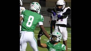 Eyan Jones 25 pass breakup and celebration Liberty Hill vs Brenham 2024 [upl. by Akimehs]