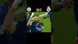 Manchester City 🆚 Real Madrid 43 Match highlights shorts youtube football shorts cr7 [upl. by Avlasor]