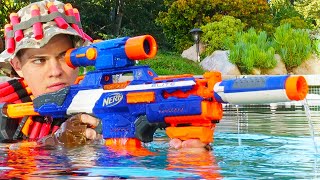 Nerf War Million Subscribers Battle 4 [upl. by Nibuz]