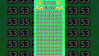 Iq test find 35 ina 53 9999log fail please like comments and subscribe [upl. by Hultin231]