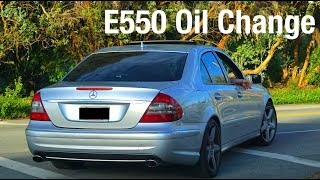 Mercedes Benz E550 Oil Change Service  CarMAN [upl. by Akino329]