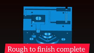 ROUGH TO FINISH CAVITY COMPLETE TUTORIAL POWERMILL DELCAM delcam programming design vmc viral [upl. by Ahsikram]