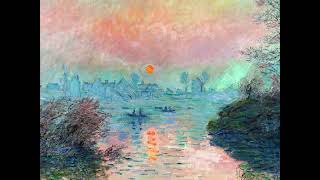 Claude Monet  Sun Setting on the Seine at Lavacourt 1880 [upl. by Timothee]