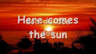 Here comes the Sun Lyrics The Beatles Karaote Time [upl. by Aihsyt]