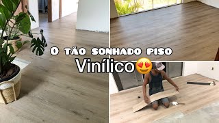 COLOCANDO O PISO VINÍLICO  ESPEREI MUITO POR ESSE MOMENTO🥰 Canal do RobsonSantos2 pisovinilico [upl. by Hilten]