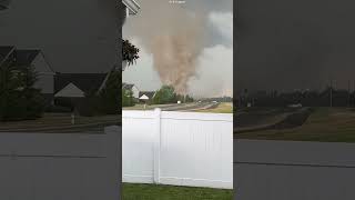 Huge tornado rips through suburban areas in Indiana sending debris into the air  SWNS [upl. by Akcinahs]