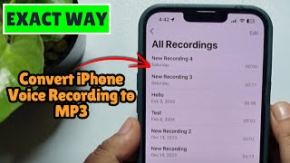 How to Convert iPhone Voice Recording to MP3 Without iTunes New Update [upl. by Eseerehc]