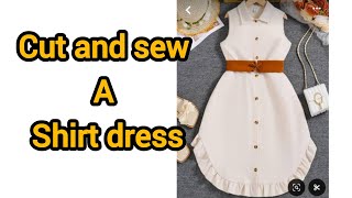 How to cut amp sew a shirt dress with lining detailed tutorial [upl. by Alin606]