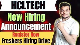 HclTech Mass Hiring Again  OFF Campus Drive For 2024  2023  2022 Batch Hiring  Latest Freshers [upl. by Eissirk]