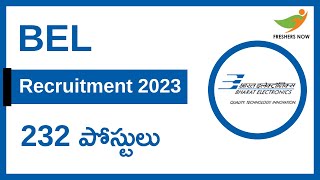 BEL Recruitment 2023 In Telugu for 232 Posts  Central Government Jobs [upl. by Ahsenauj546]