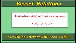 Relation of Bessel Functions Jnx  Bessel Equations  Hindi [upl. by Lang349]