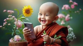 so cute baby little monk😍😍🥰monk baby cute funny beutifull [upl. by Layton]