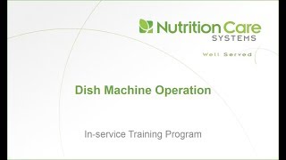 Dish Machine Operation [upl. by Nimrac]