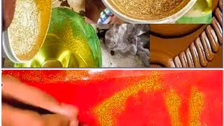 5 Minute Glitter Canvas Painting for BeginnersquotAimen creation quick and easy [upl. by Aihsotan]