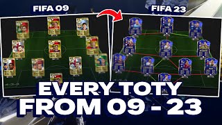 EVERY TEAM OF THE YEAR TOTY FROM FIFA 09 TO FIFA 23 [upl. by Web]