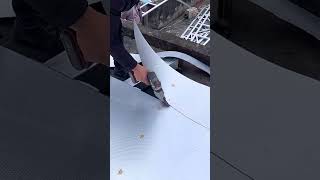 Welding process of stainless steel canopy [upl. by Anirhtak852]