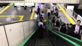 JR目黒駅の日立エスカレーター  Hitachi escalator in meguro station [upl. by Dettmer]