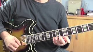 Jazz Guitar Lick No1  Major 7 [upl. by Yhtorod]