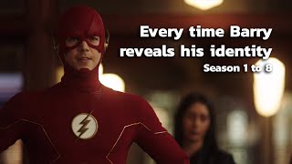 Every time Barry UNMASKED himself to reveal his identity season 1  8x07  The Flash [upl. by Sharia]