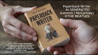 Paperback Writer  AI GENERATED VIDEO [upl. by Nwahsram410]