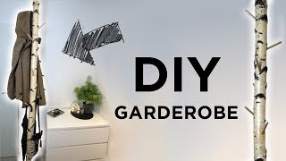 Garderobe bauen aus Baumstamm  Birke  DIY [upl. by Malka]