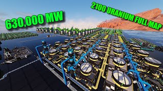 Full map 2100 uranium nuclear setup vanilla 630000 MW Satisfactory 10 [upl. by Urquhart]