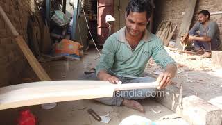 International level cricket bat making in Meerut  KL Rahul owns a bat made here [upl. by Allisan]