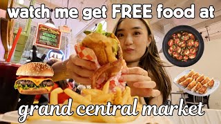 watch me get FREE food at grand central market [upl. by Anyt20]