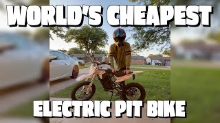 WORLD’S CHEAPEST Electric Pit Bike  EBOX 20 First Ride amp Review [upl. by Androw]