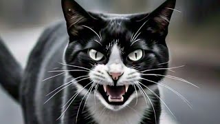 Cat Sound Horror  Aggressive cat sounds  Creepy Cat Meowing [upl. by Llednahc]