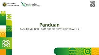 Panduan Unduh Data Google Drive Akun Email USU [upl. by Molly736]