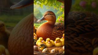 A brown mother duck 30Duckling hatching from eggs duck birdsegghatching cute duckegg nestegg [upl. by Flatto]