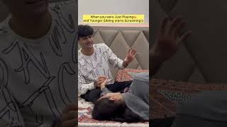 Can’t show what happened next🤦‍♂️youtubeshorts funny siblings [upl. by Ennazor]