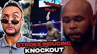 😱 FRAZER CLARKE SUFFERS STROKE amp SKULL FRACTURE KO BY FABIO WARDLEY WARDLEY vs CLARKE REACTION [upl. by Dolli985]