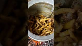 Chicken Feet Chicken Panjay Recipe by Village Couple  Husband Helping in Cooking in the Village [upl. by Jeffries]