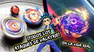 TODOS LOS ATAQUES DE VALTRYEK EN LA VIDA REAL Beyblade Burst  NeozBey [upl. by Cherida436]