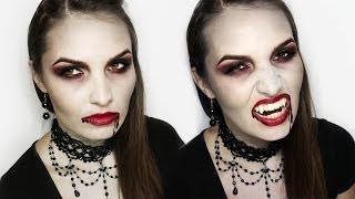 Mroczna Bohaterka  Charakteryzacja na Wampira Halloween Makeup Tutorial [upl. by Belloir]