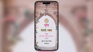 Hindi Wedding InvitationSave The Date  WhatsApp Invitation  EDIUS 11 Project digitalinvitation [upl. by Bocaj]