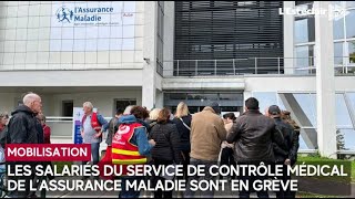 Rassemblement à Troyes contre la suppression du service de contrôle médical de l’Assurance M [upl. by Wendolyn]