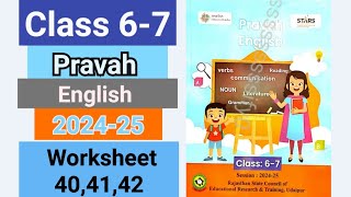 Class 67 pravah workbook English 202425 answer  Worksheet 404142  mggs kaksha 67 English [upl. by Chin]