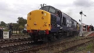 37703 on its First Passenger Runs at the Boness Railway 060914 [upl. by Decato]