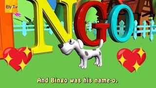 Bingo song with lyrics  nursery rhymes  B I N G O song [upl. by Georgina]