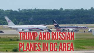 Trumps jet parked next to a Russian jet and Sumo wrestlers invade the Capitol [upl. by Annohsed]