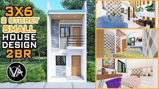 3X6 2 Storey Small House Design  Perspective [upl. by Atihcnoc]