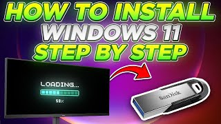 How To Install Windows 11 From USB in 2024 ✅ Step by Step Tutorial [upl. by Nitnerb]