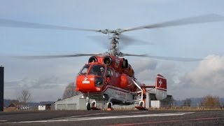 Kamov Ka32 Heavy Lift Helicopter of Heliswiss  Start up amp Take Off [upl. by Emmalee]